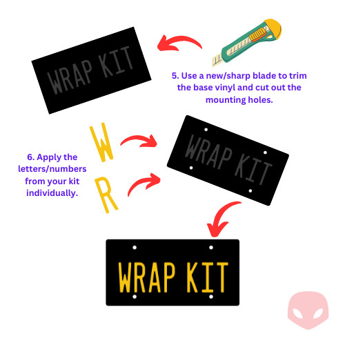 Cherry Red Gloss California Plate Wrap DIY Kit