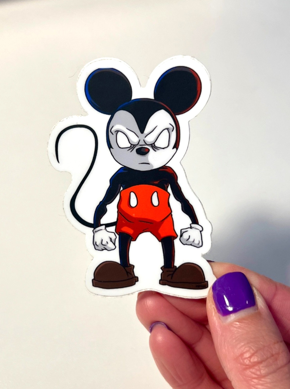 Mickey Mouse Vinyl Sticker 3″ – Art by POMA Art