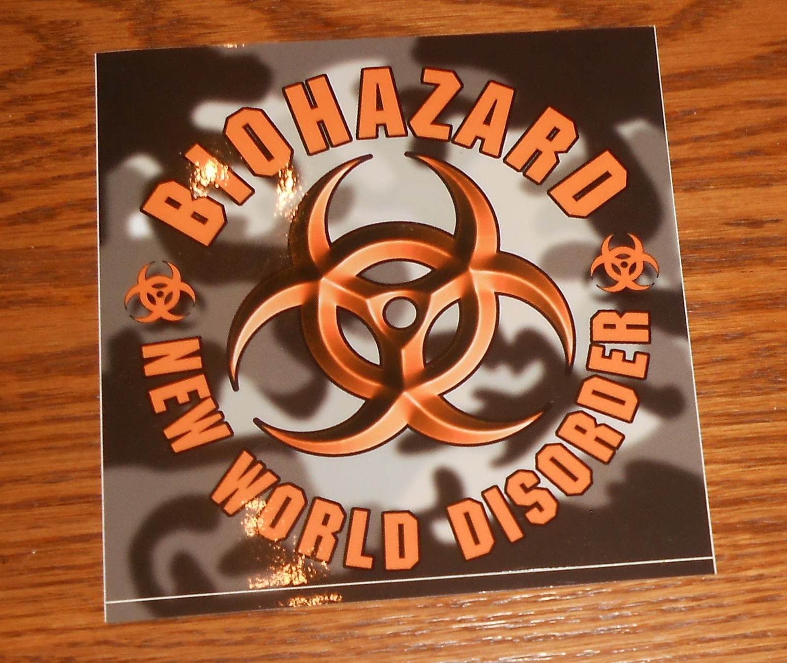 Biohazard New World Disorder Sticker Original Promo 4.5 x 4.5