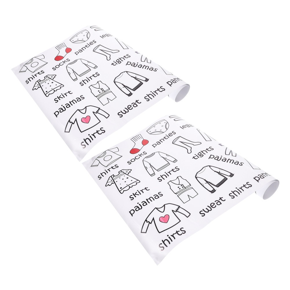 2 Sheets Labels Tag for Wardrobe Clothes Organization Clothing Decal