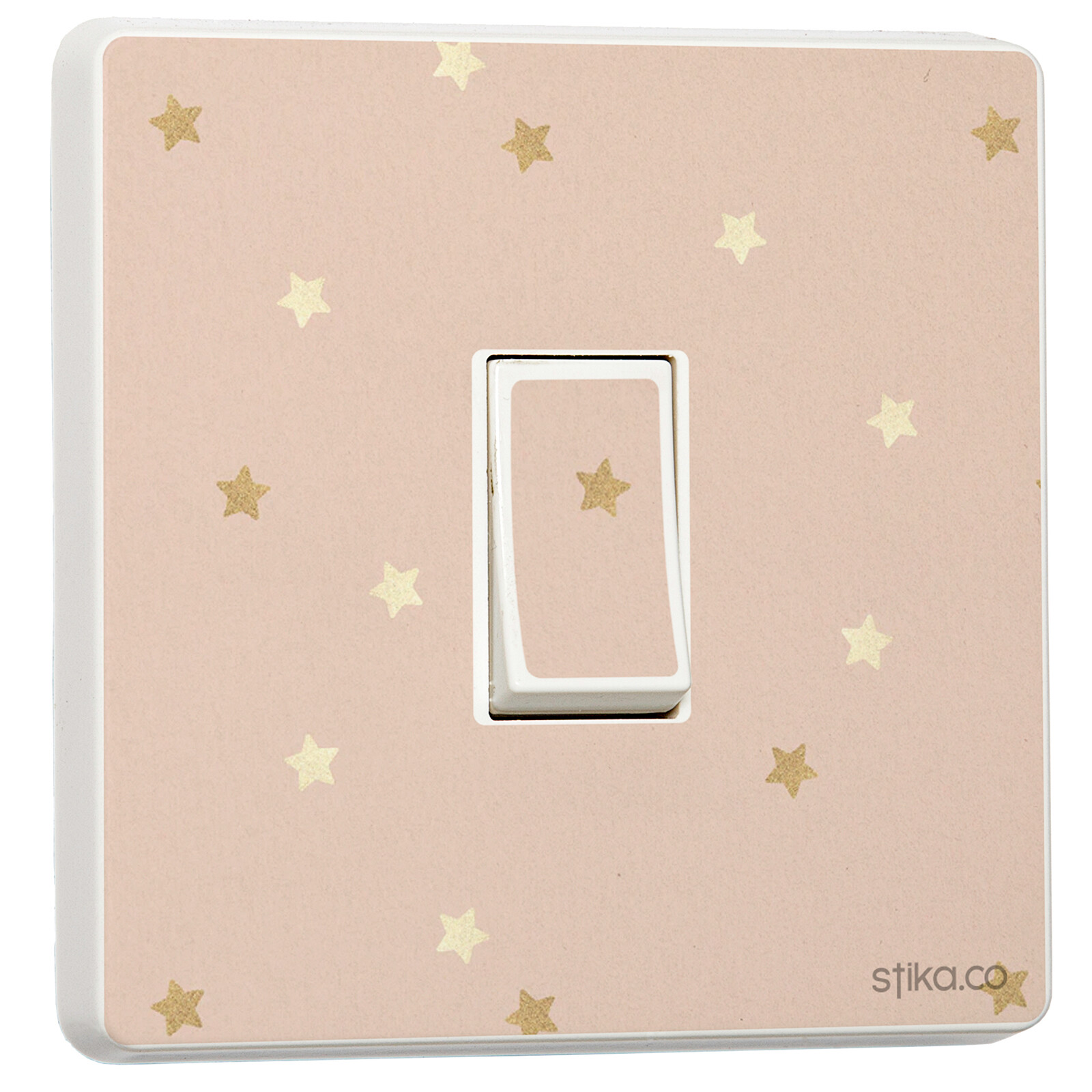 Pack of 2 Shimmering Gold Star on pink background, Design for Single Cover