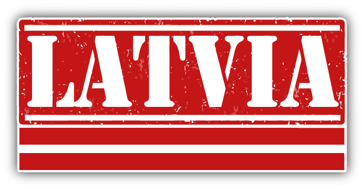 Latvia Grunge Travel Stamp Car Bumper Sticker Decal