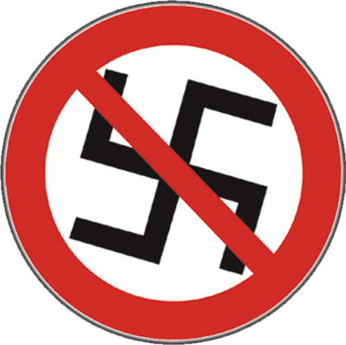No Nazis – Anti-Nazi Sticker – 3 1/8″ Round