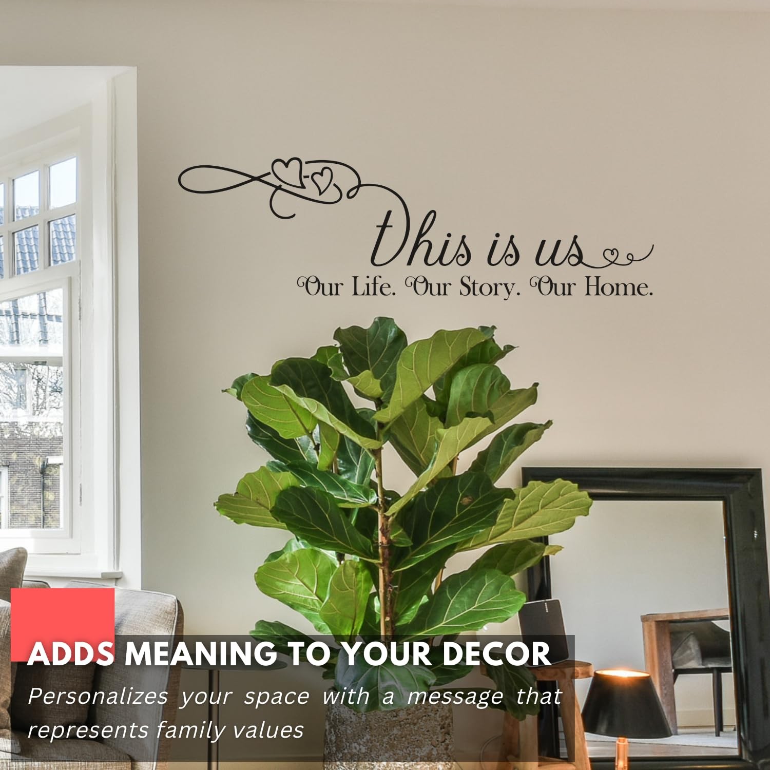 – This is Wall Decal – Family Sticker Quote, Inspirational Vinyl Art Decor fo…