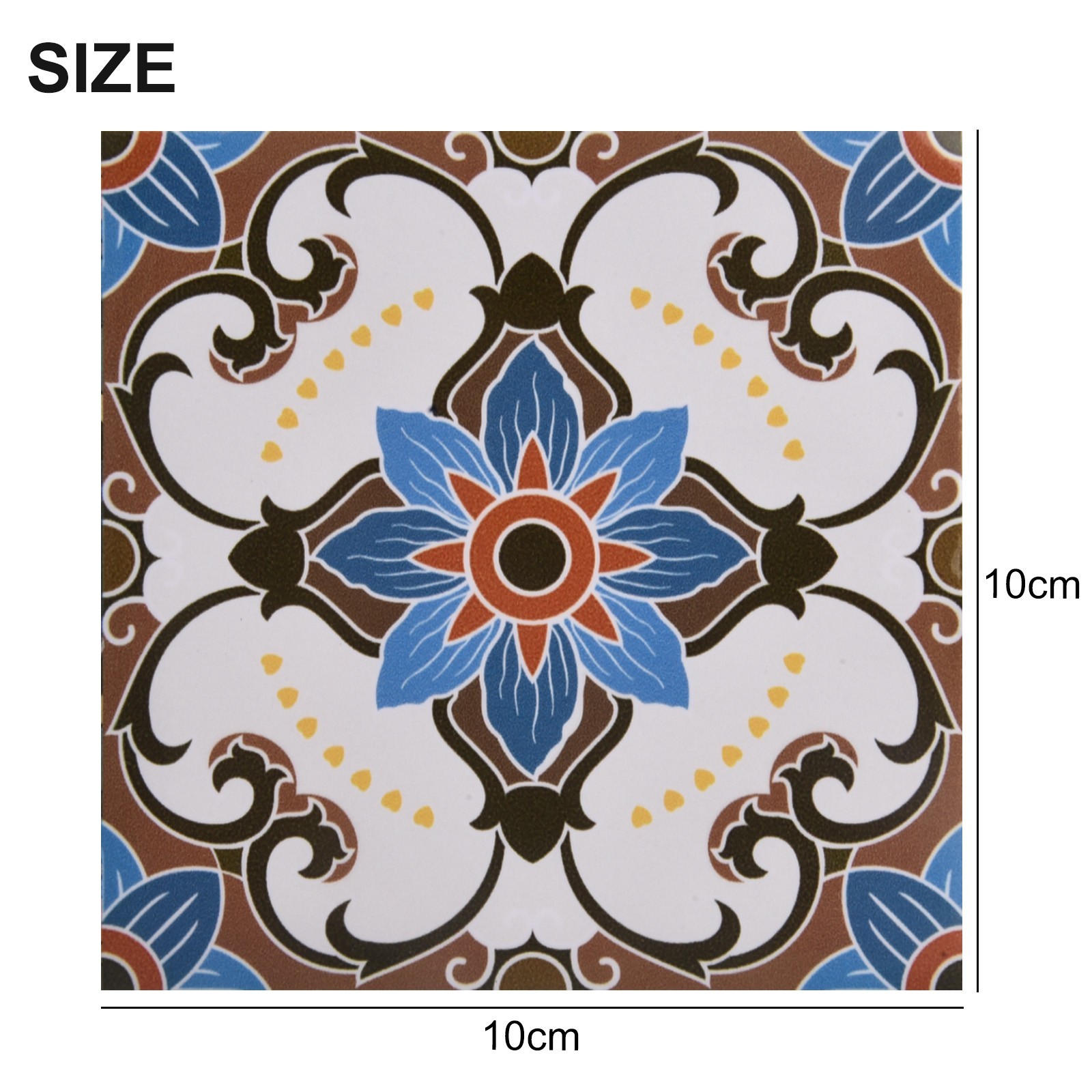 for TILE Stickers 24pcs/Set Vintage/Retro Waterproof 10*10cm Kitchen Decor