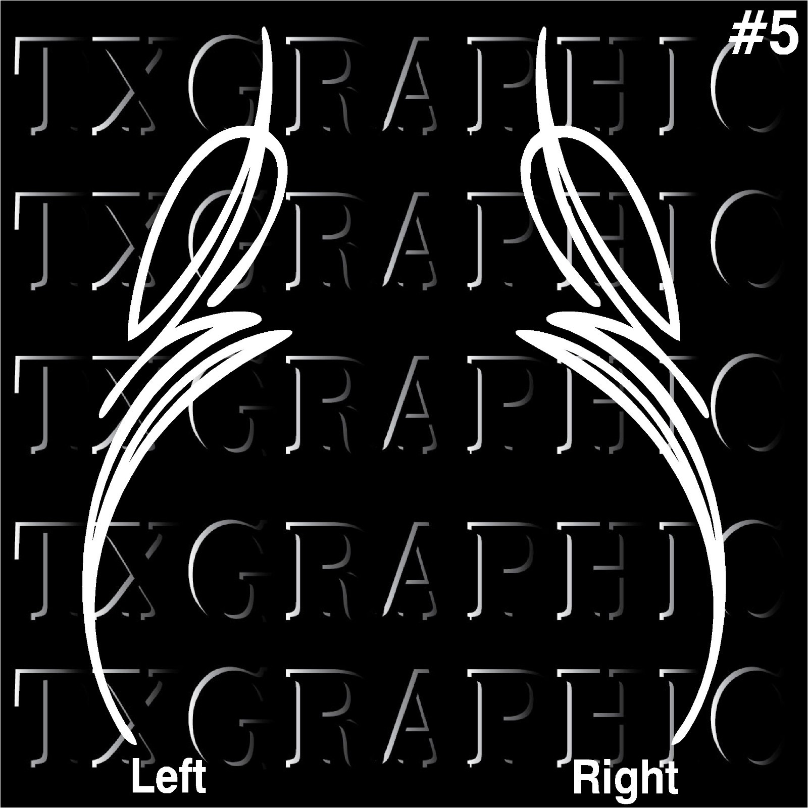 Pinstripe Decals Chopper Fender Window Gas Tank Motorcycle Bike Car (Pairs) #5