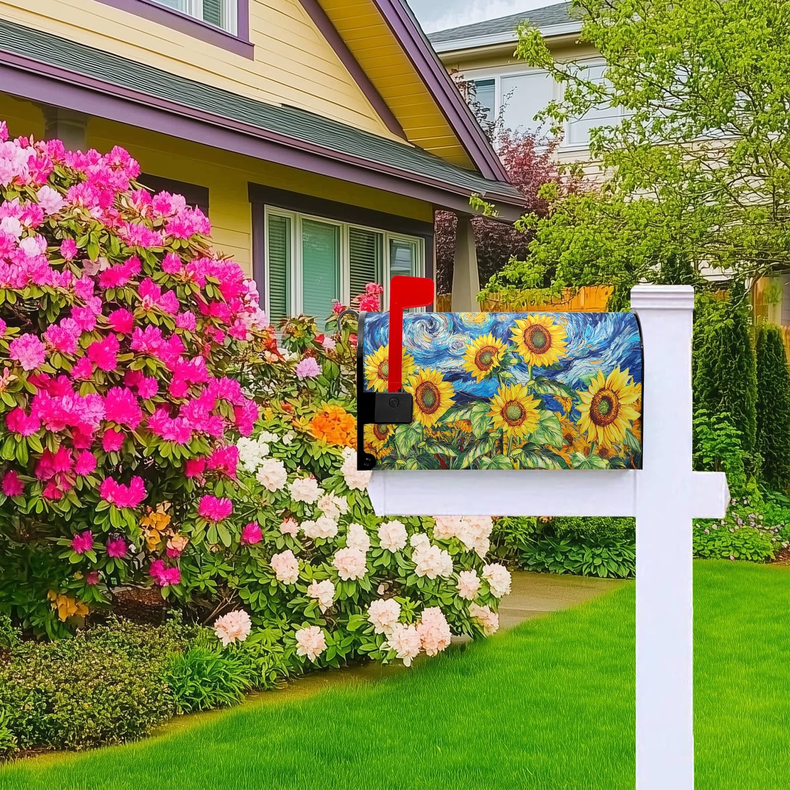 Sunflower Mailbox Cover Summer Covers 21×18 inches, Spring