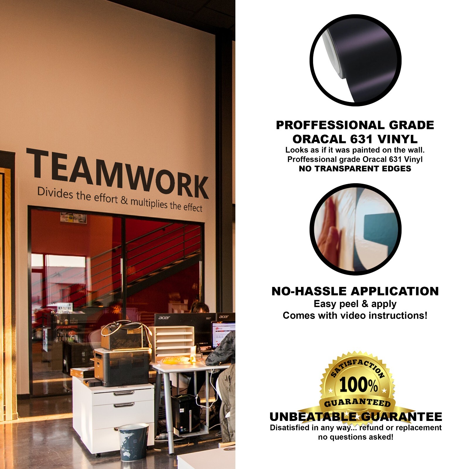 Teamwork Motivational and Inspirational Office Wall Decal Sticker Vinyl Quotes
