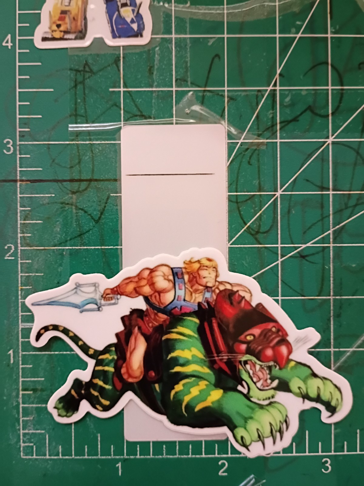 HE-MAN STICKER X VYNIL HIGH GLOSS DIECUT STICKER X 3X2 INCHES STICKER