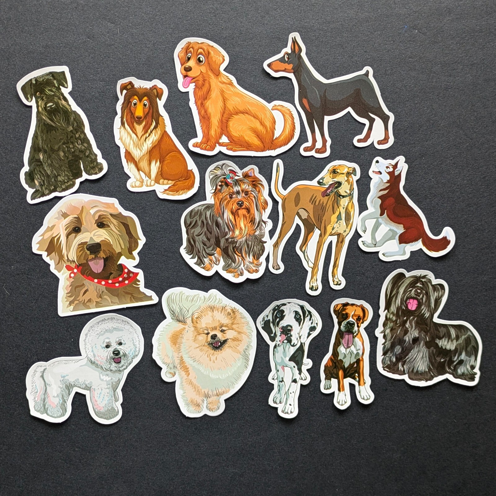Dog Stickers, Pet Stickers, Laptop Stickers, Dog Lover Stickers, 13 pk