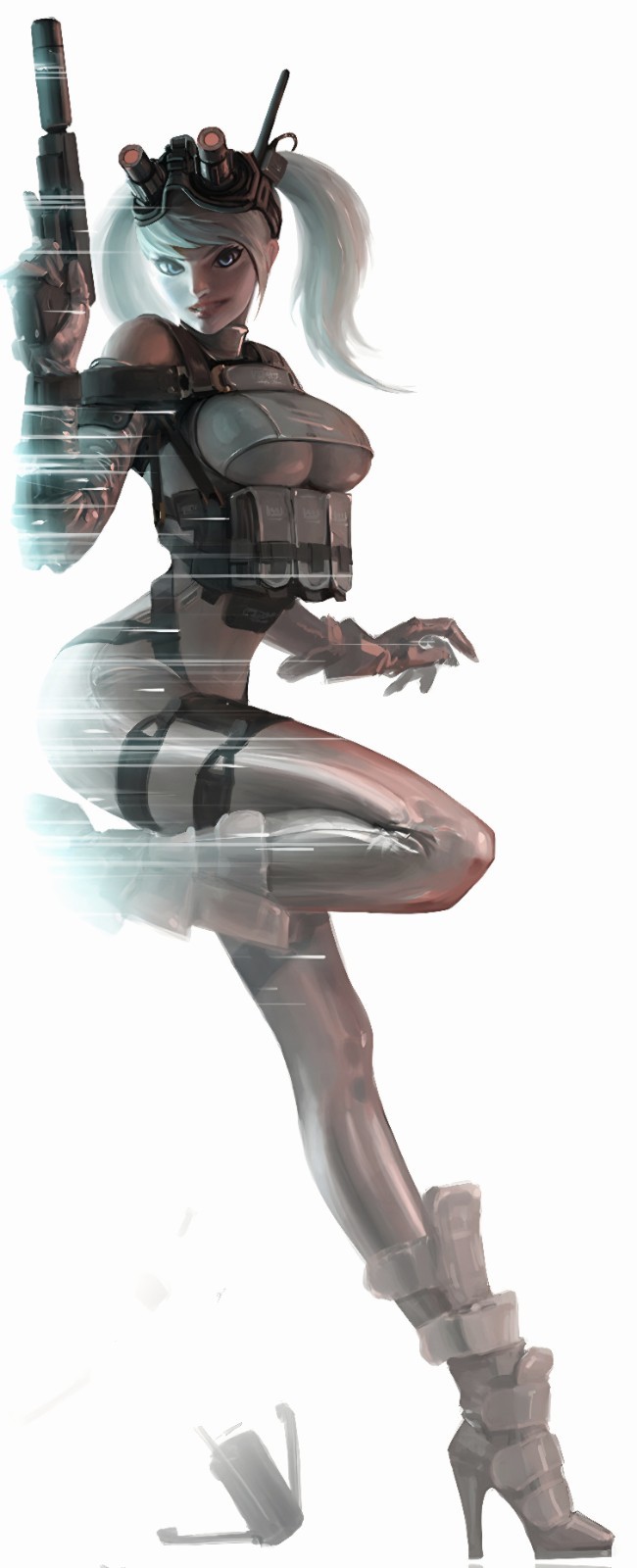 Waifu future soldier anime sticker 5in Vinyl Glossy Decal