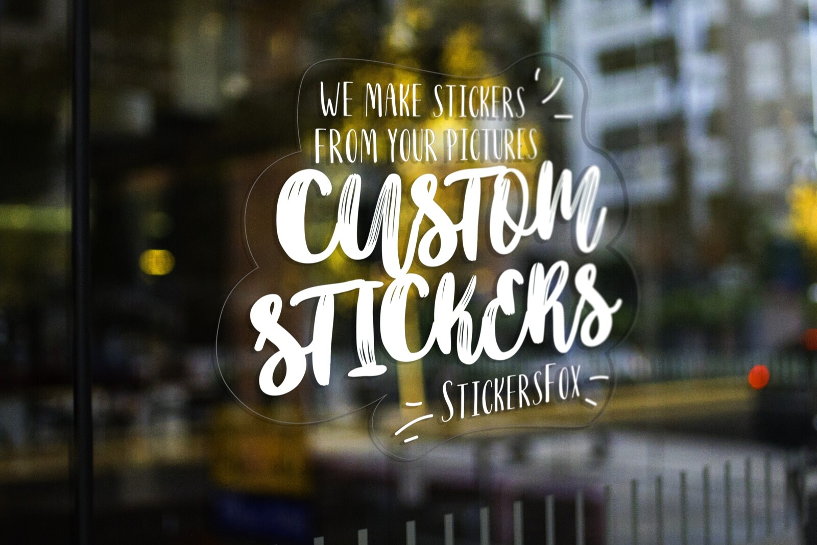 50 Custom clear stickers, Custom clear decals, Your graphic print on clear vinyl