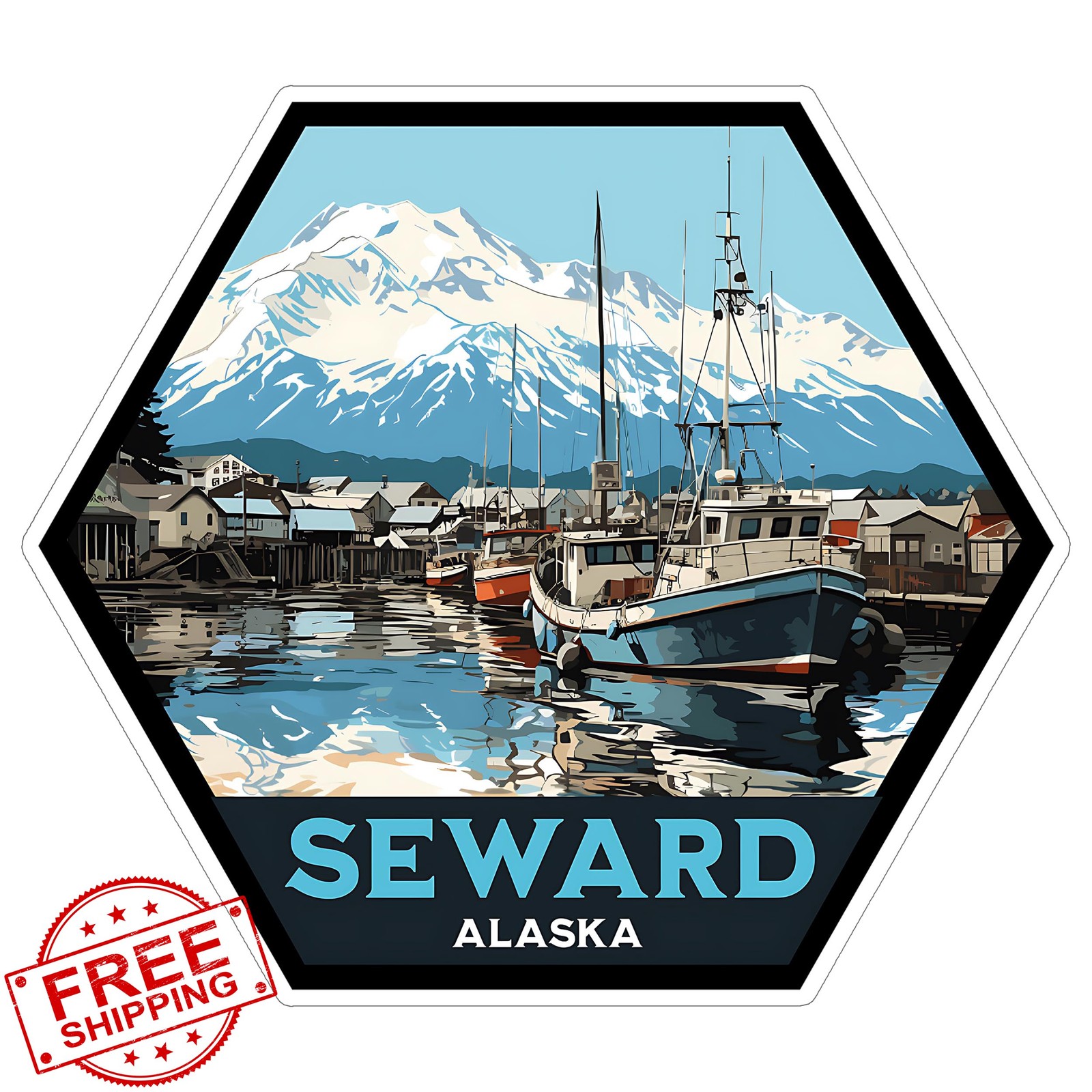 No Thorns Media Seward Alaska Sticker 4 Inch