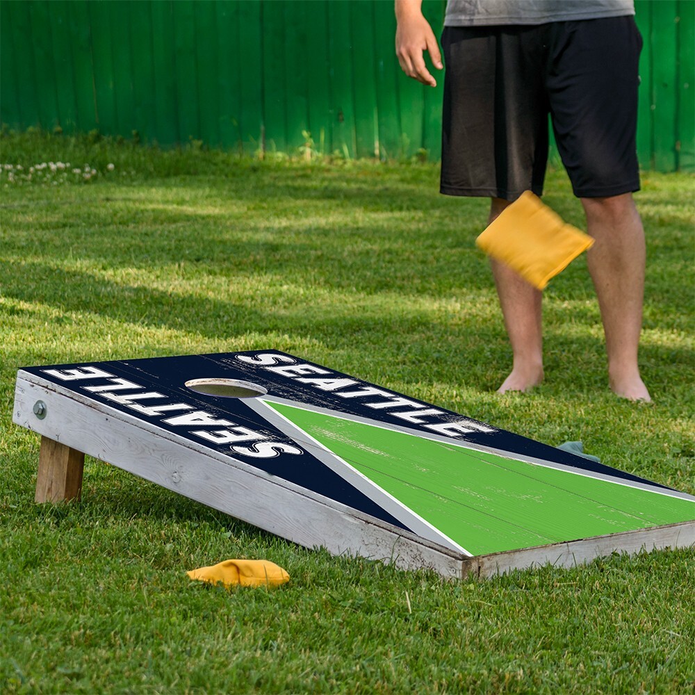 Seattle Football Tailgating Cornhole Board Wraps and Decals Vinyl Sticker