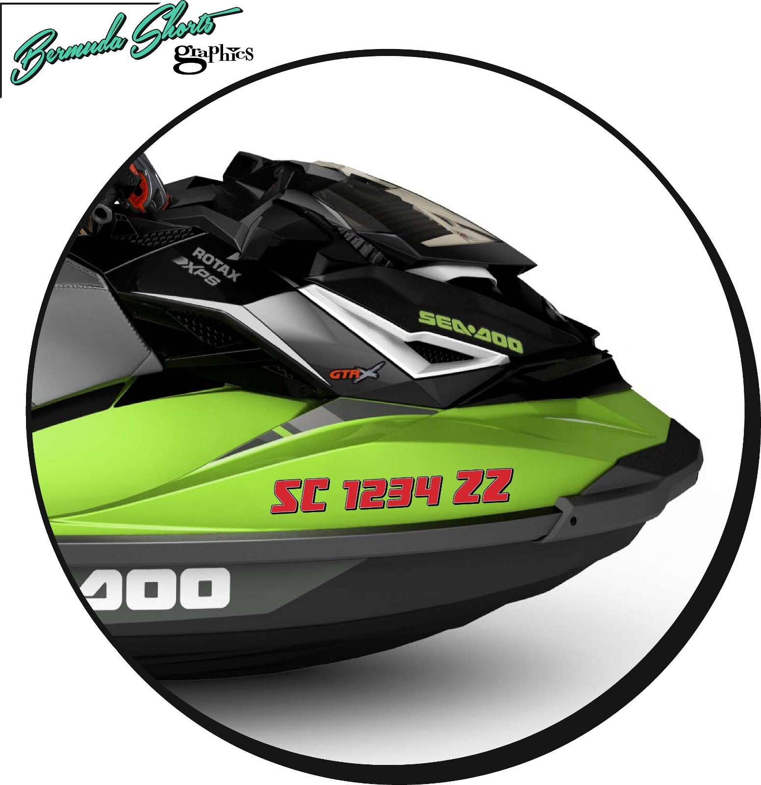 Boat Registration Numbers & Letters 2 Pack 3″ x 15″ Boat & Jetski Stickers 2CL