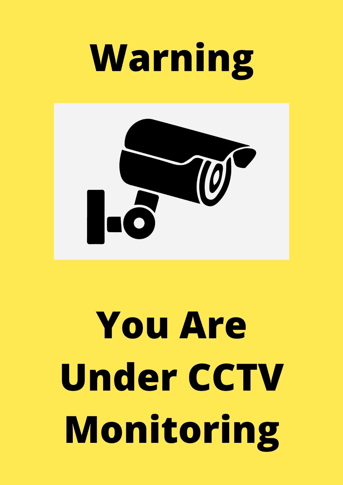 CCTV Warning Signage Pack of 4 – 30X22 cm, Self-Adhesive Vinyl Labels