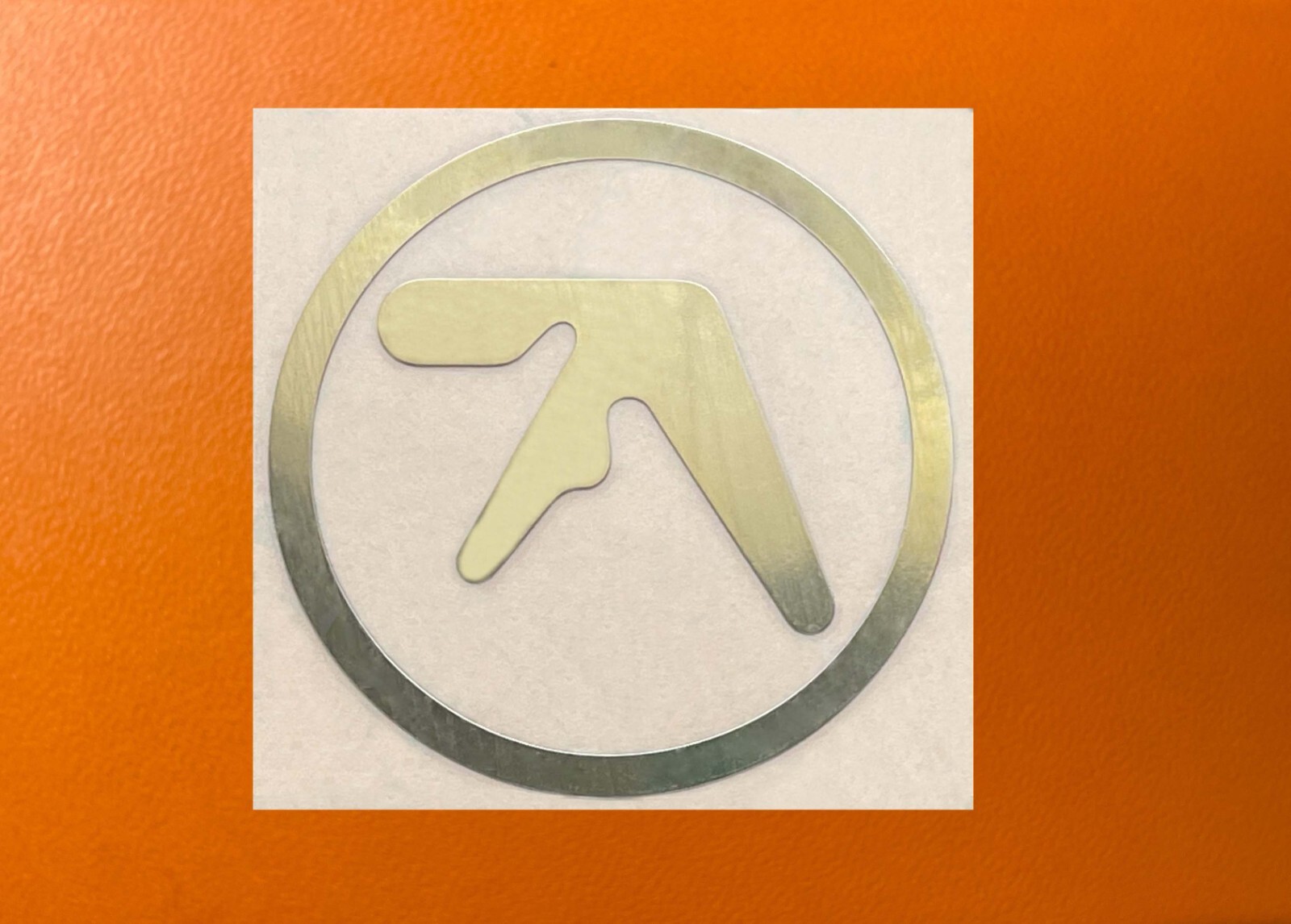 1 pcs Aphex Twin Skylake Golden Color Mirror Sticker Logo Decal Badge 2″ x 2″