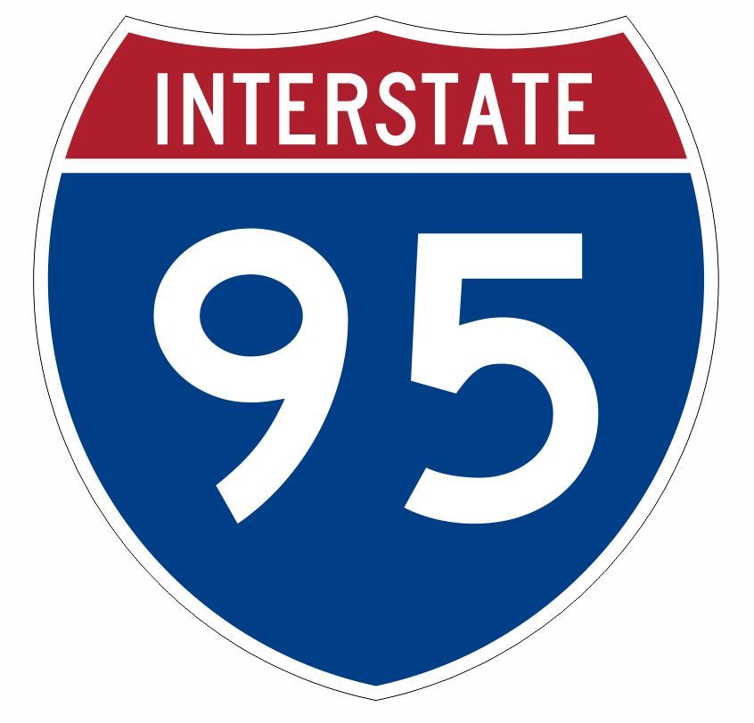 Interstate 95 Sticker Decal R942 Highway Sign