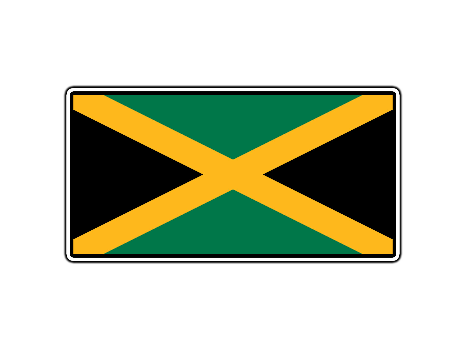 Jamaica Flag World Country Sticker Waterproof Vinyl Decal Die-Cut Car Laptop