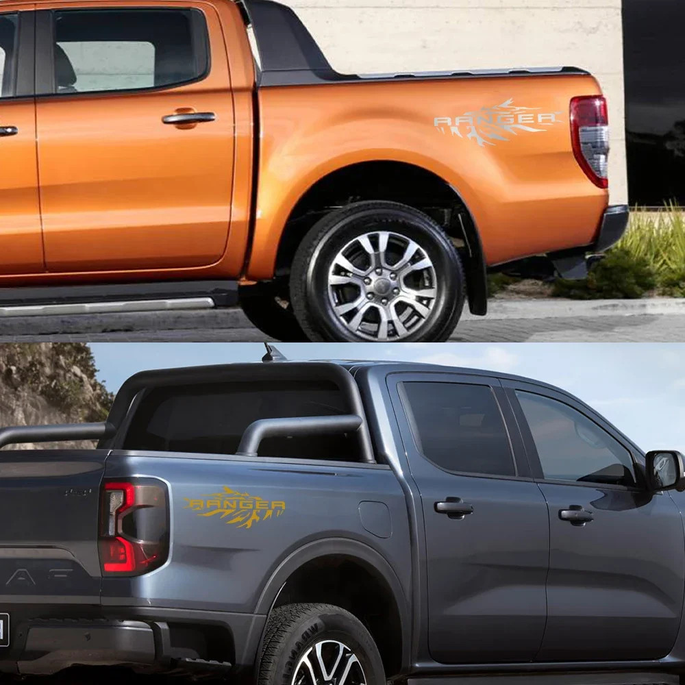 Aftermarket Splash Bed Side Decal for Ford Ranger Raptor XL / XLT / Lariat | 2-P