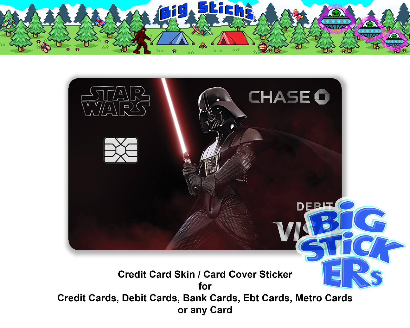 Chase Vader Credit Card Skin SMART Sticker Wrap, Card Sticker Decal