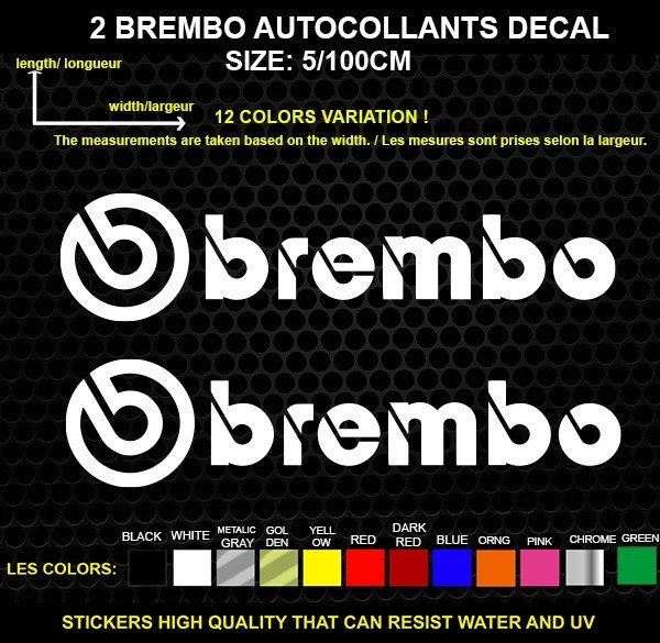 2 Brembo Decorative Stickers – Vehicles & Accessories, 2 Piece Set