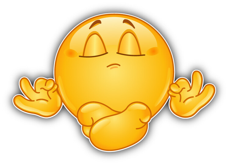 Smile Meditation Car Bumper Sticker Decal »SIZES»