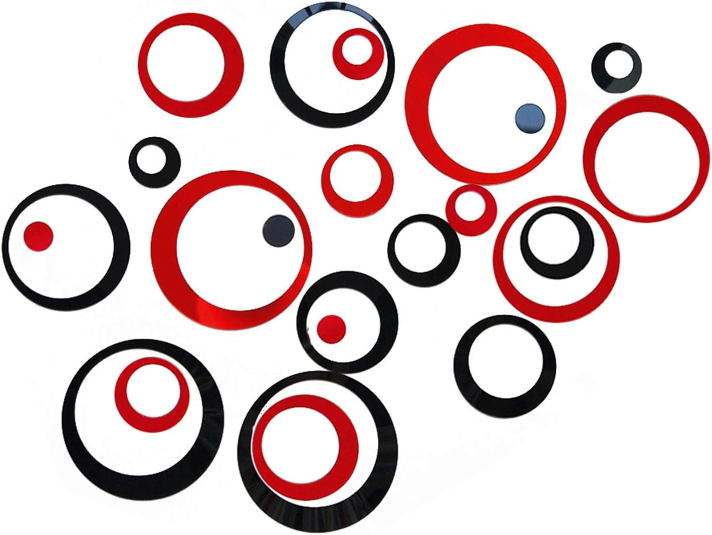 24 Piezas De Pegatinas De Pared De Espejo Circular De Acrilico Calcomanias De…