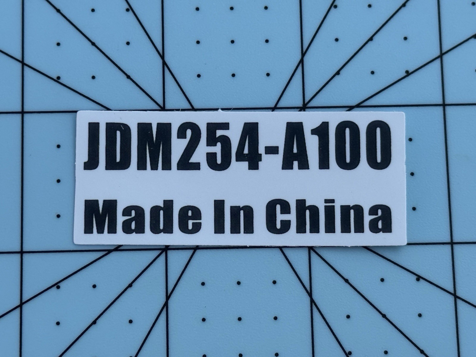 JDM254-A100 Made In China Sticker