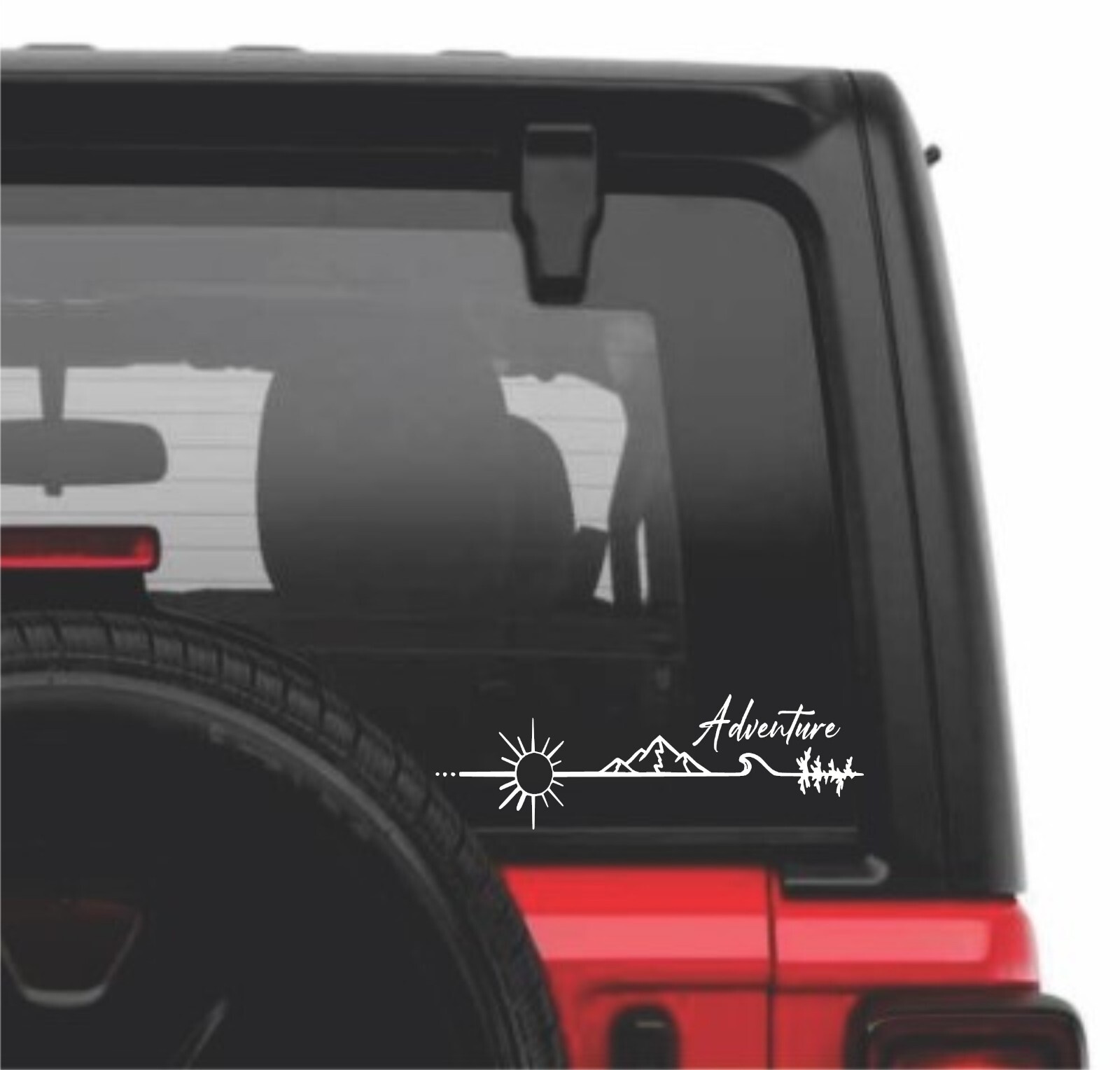 Adventure Awaits Outdoors Hiking Camping Vinyl Decal Cars Trucks 8″ x 3″