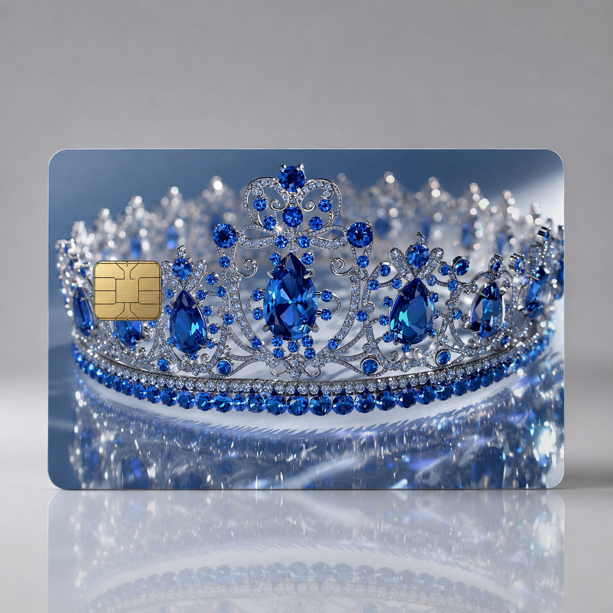 Sapphire Sovereign Royal Crown Luxury Design Debit Card Credit Card Skin