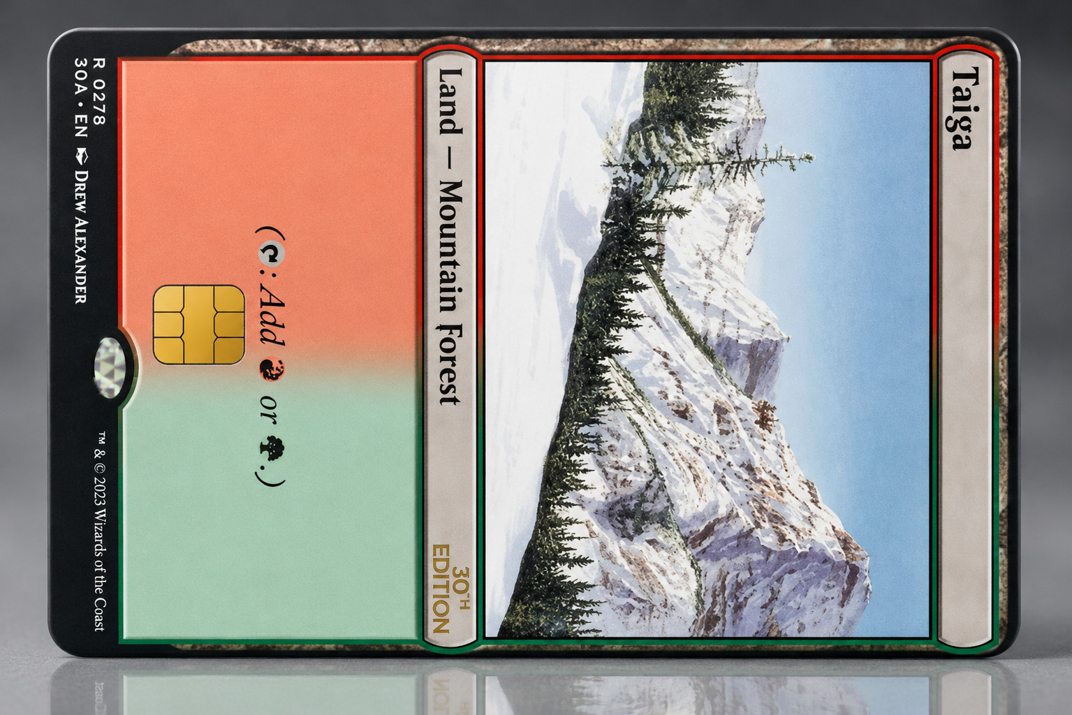 MTG Taiga Dual Land Credit Card Skin Magic TCG Debit Card Vinyl Sticker