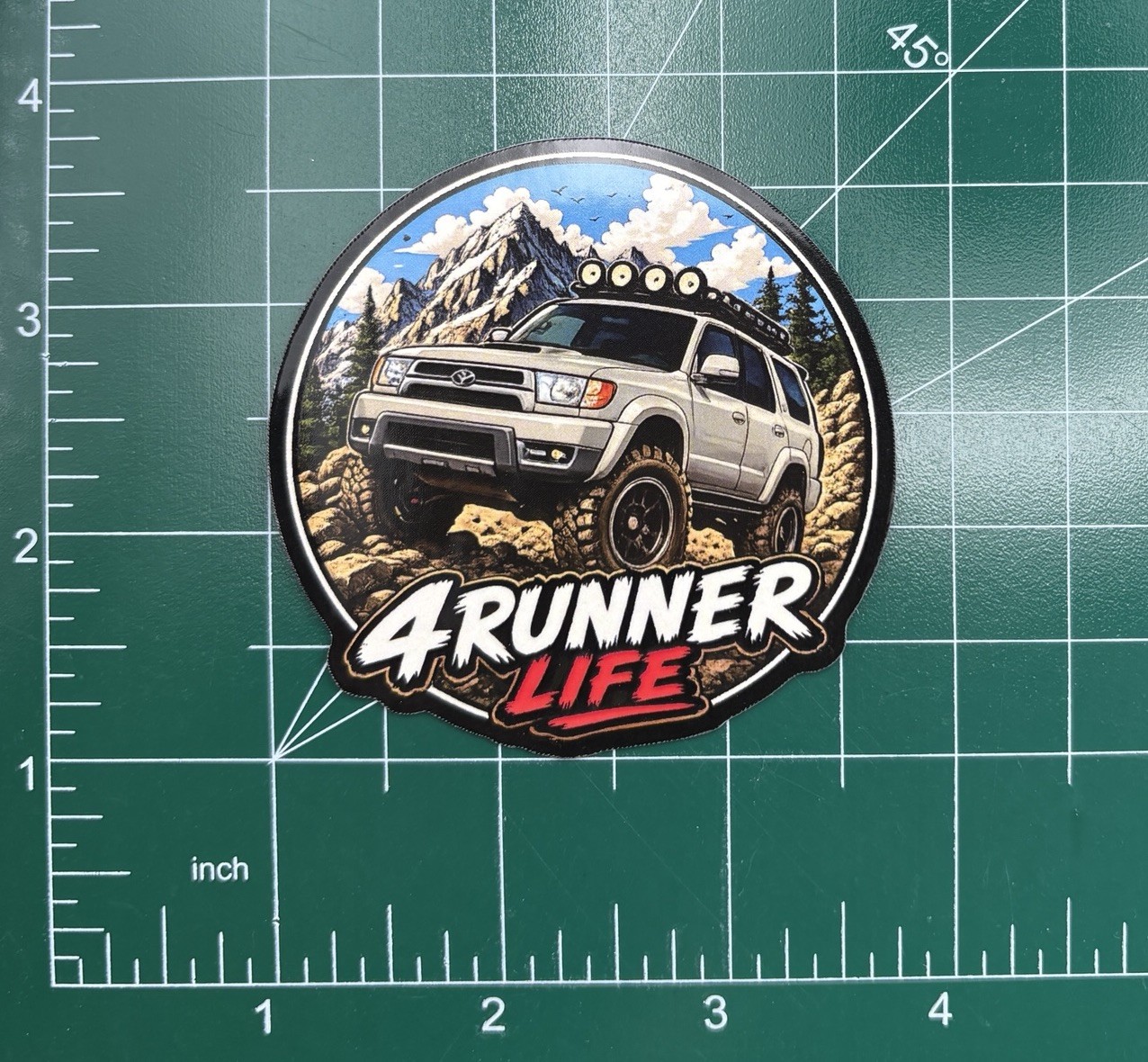 Toyota 4runner 3rd Gen Vynil Sticker Decal Cartoon Waterproof Laptop, Bumper