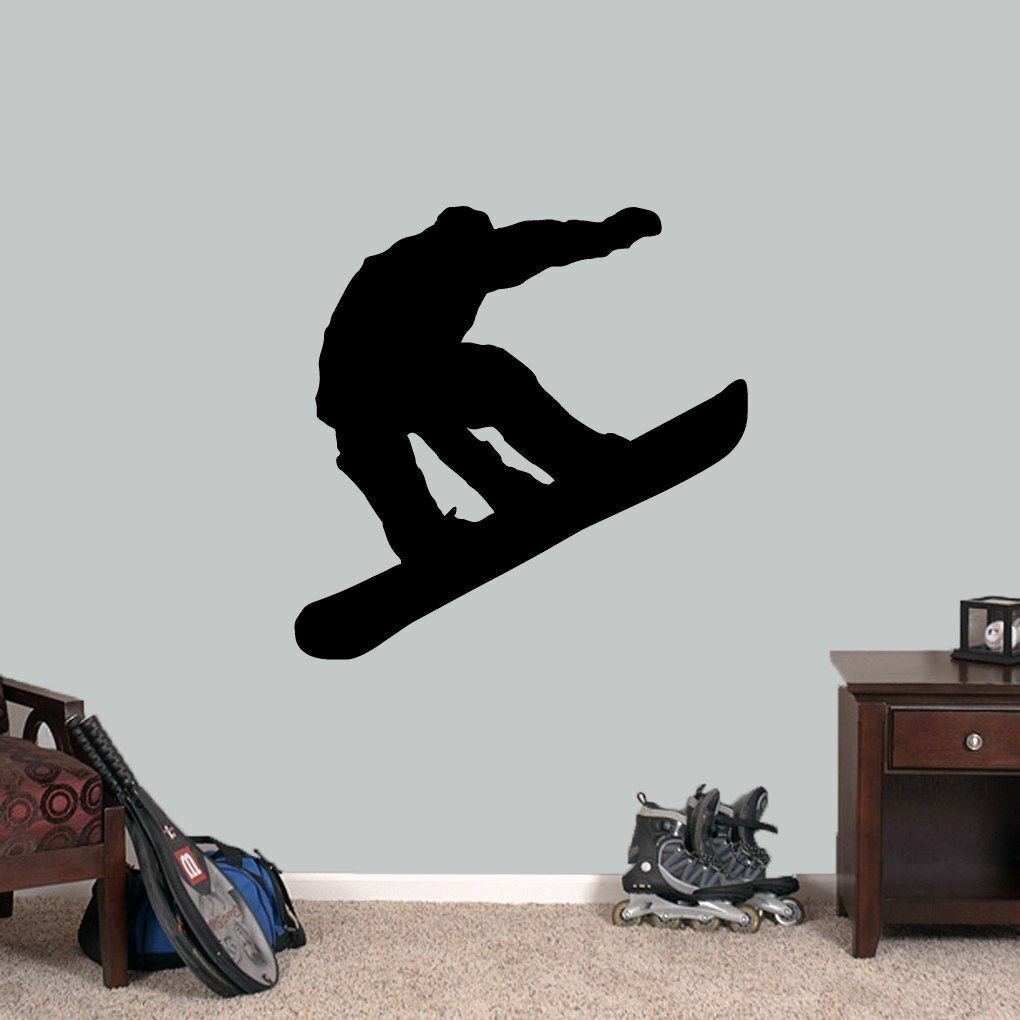 Snowboarder Wall Decal – Sports, Teens, Kids, Man Cave, Winter, Snow, Sticker