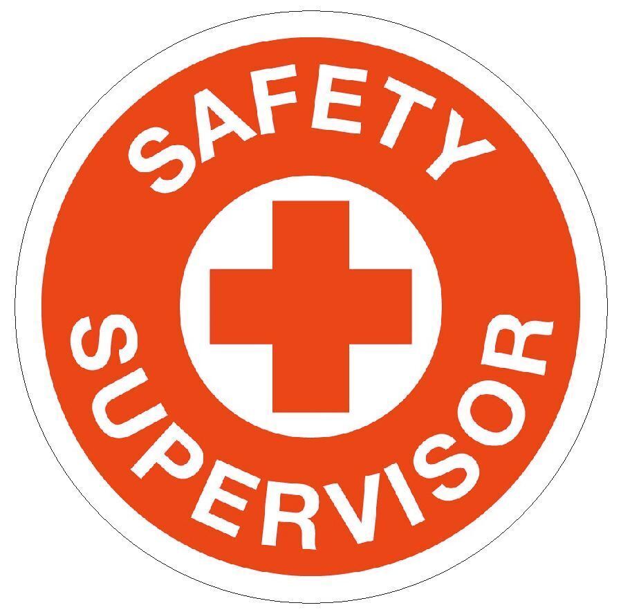 Safety Supervisor Hard Hat Sticker Decal