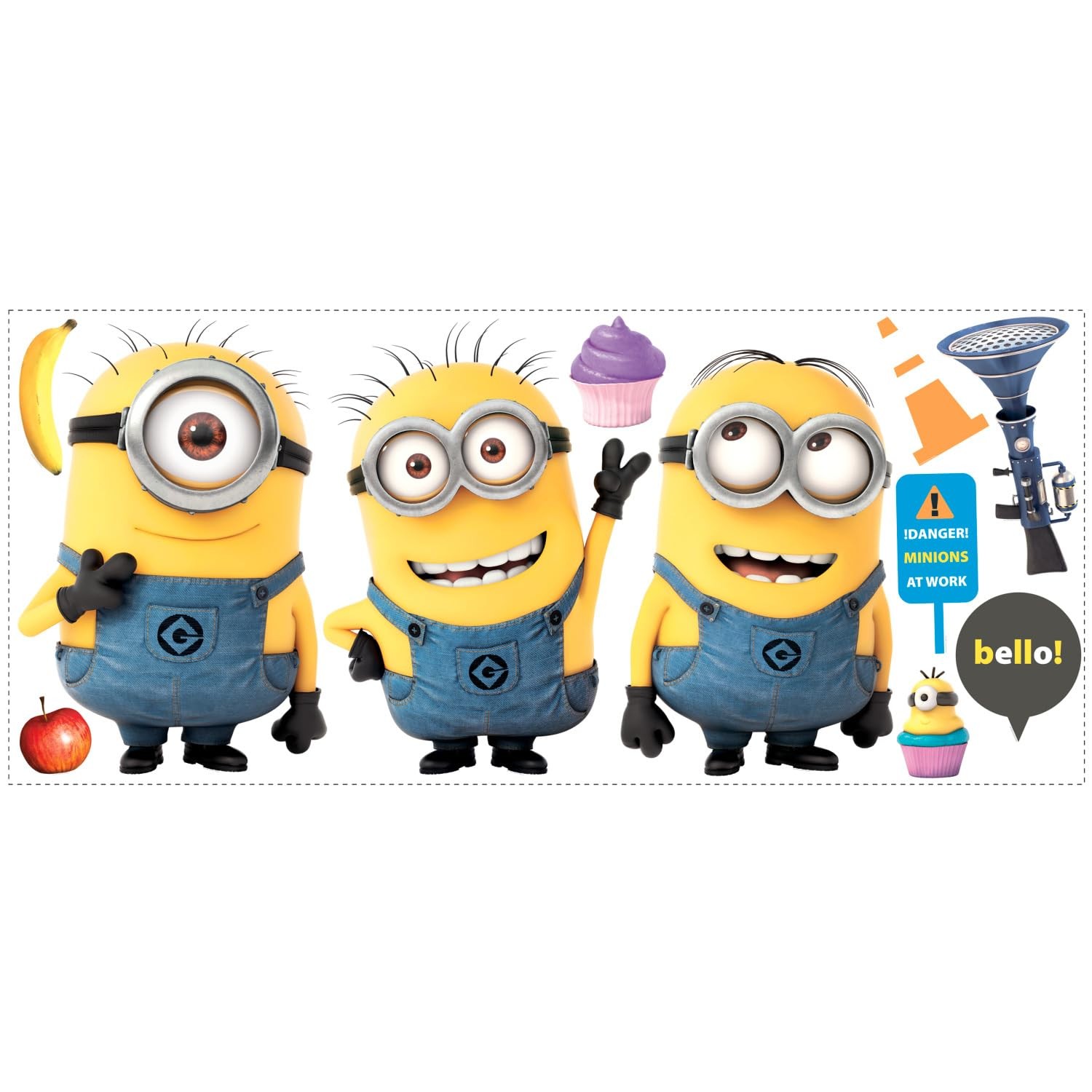 RoomMates RMK2081GM Despicable Me 2 12″ x 48.5″ Yellow Giant Giant Wall Decal…