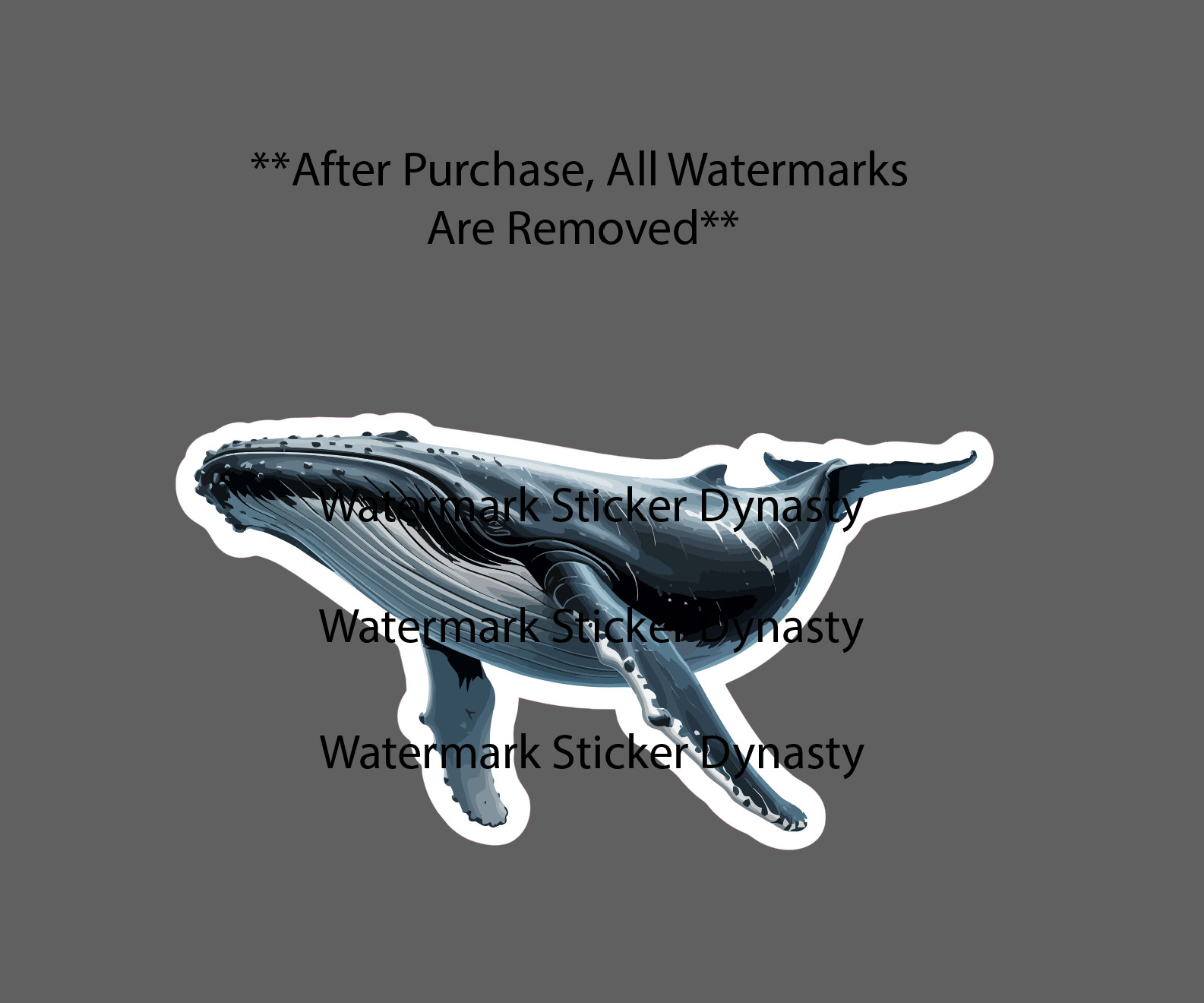 Humpback Whale Sticker Waterproof Decal Animal Ocean Wildlife Gift NEW