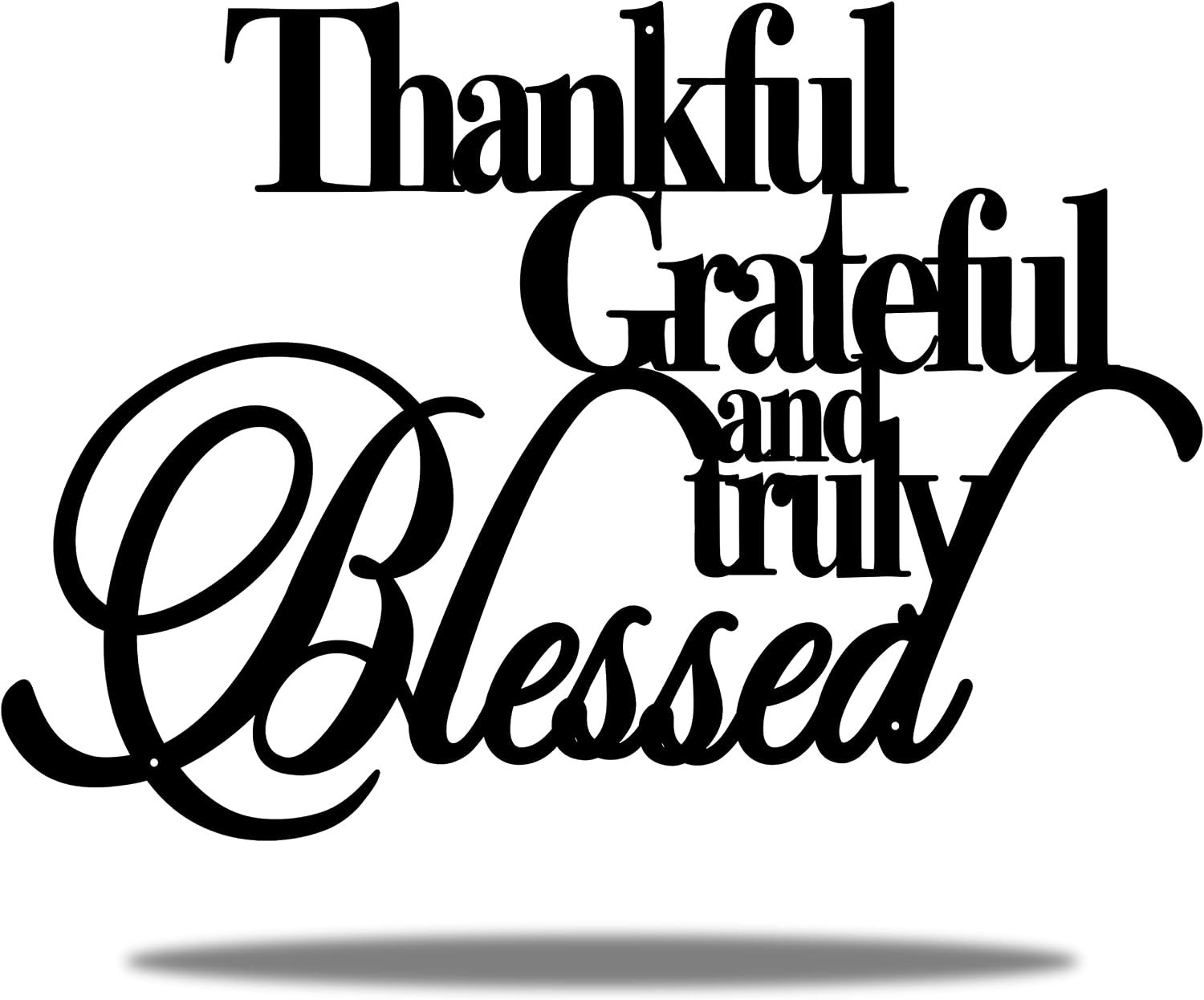 Home Decor Thankful Grateful Blessed Wall Art