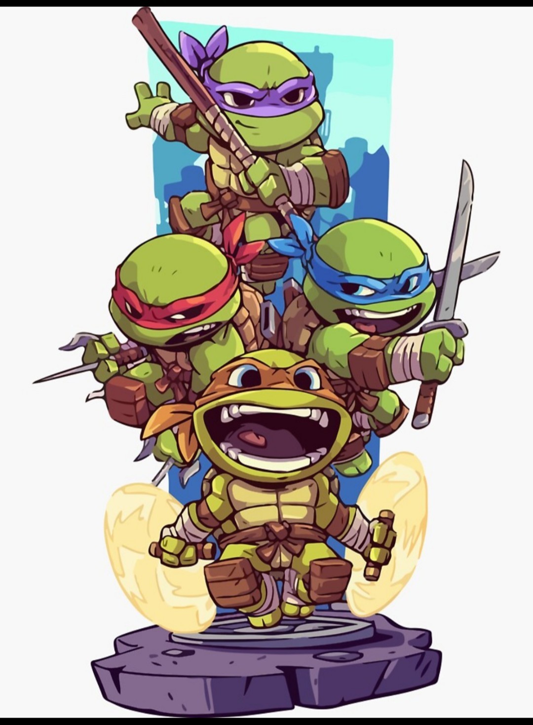 TMNT STICKER X VYNIL HIGH GLOSS DIECUT STICKER X 3X2 INCHES STICKER X TMNT STICK
