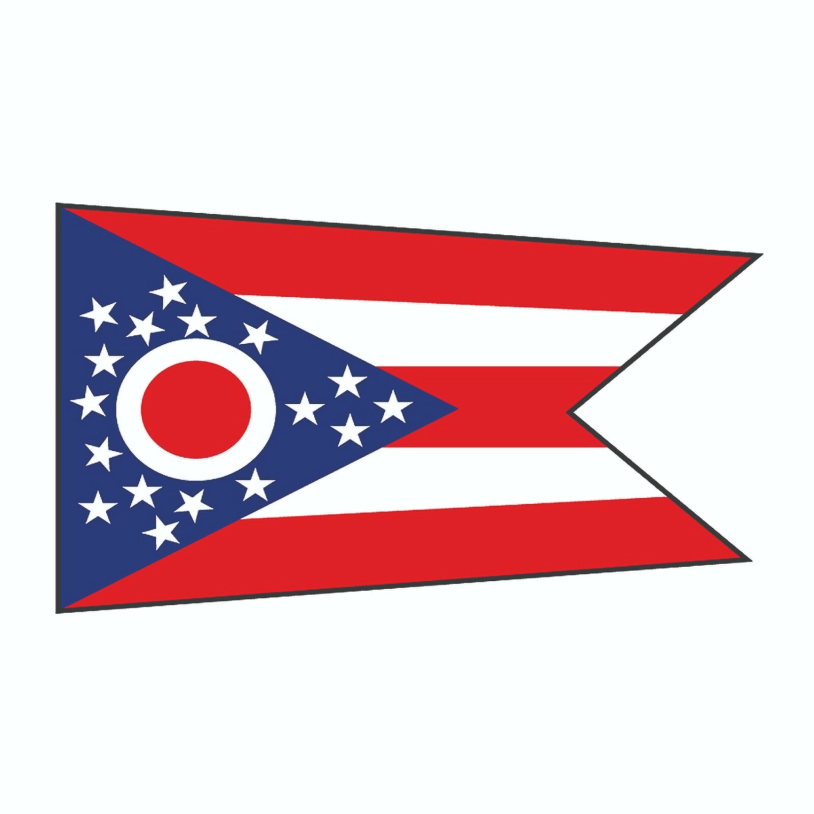 Ohio State Flag Sticker, Decal, Bumper Sticker Vacation Sticker 3″ x 5″
