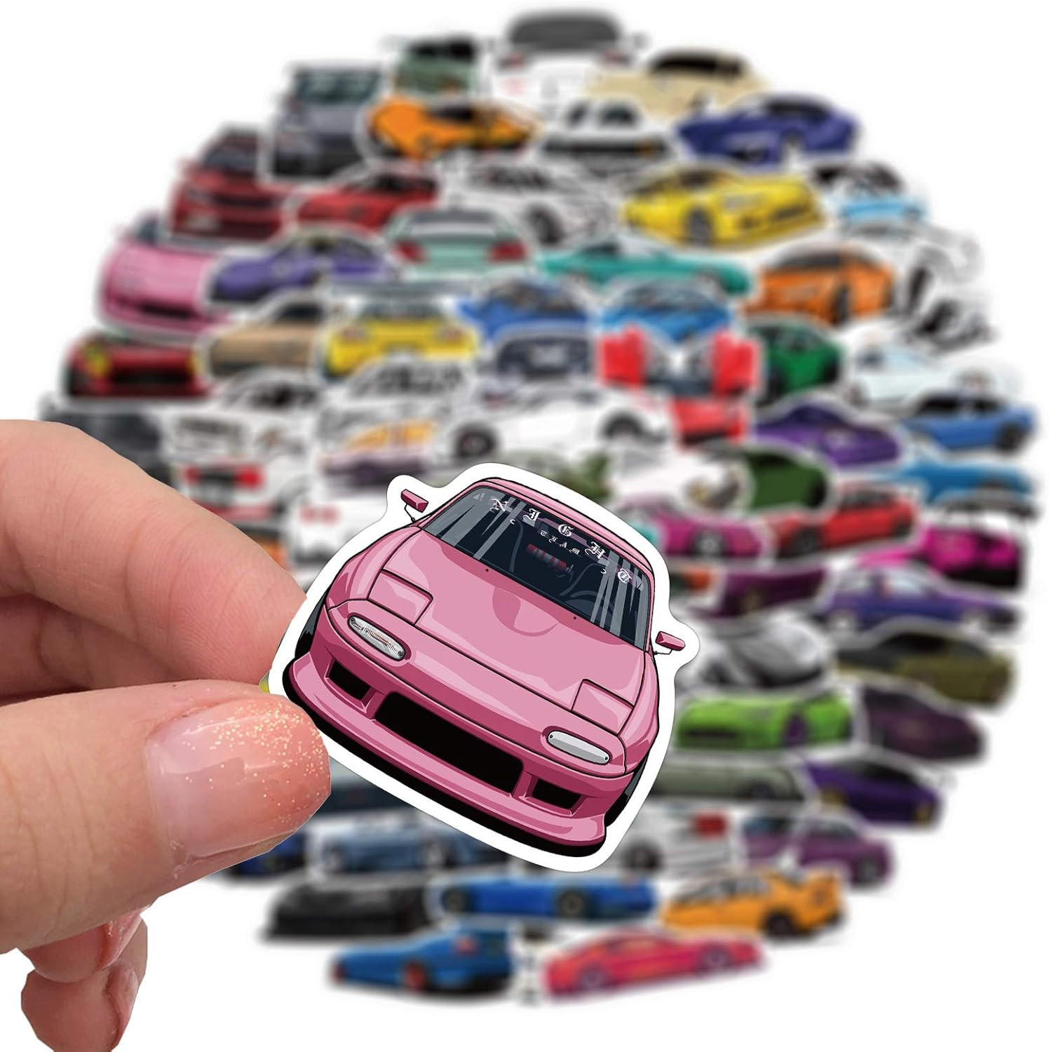 100 Pack Racing Car Stickers – Waterproof Stickers for Kids, Adults – Laptop, Gu