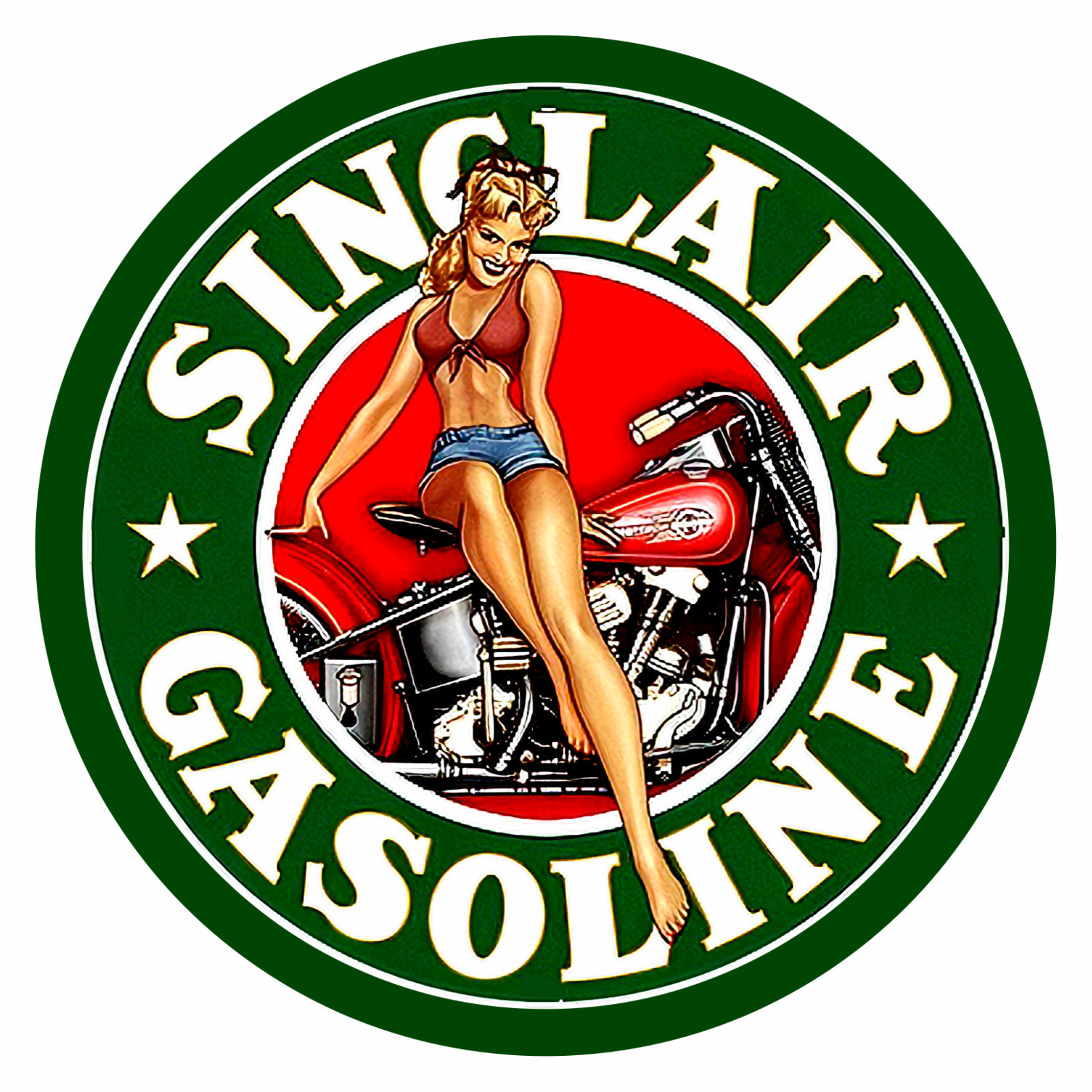 Vintage Sinclair Replica Sticker Sign Gas Service Station Dino Oil 4 Sizes