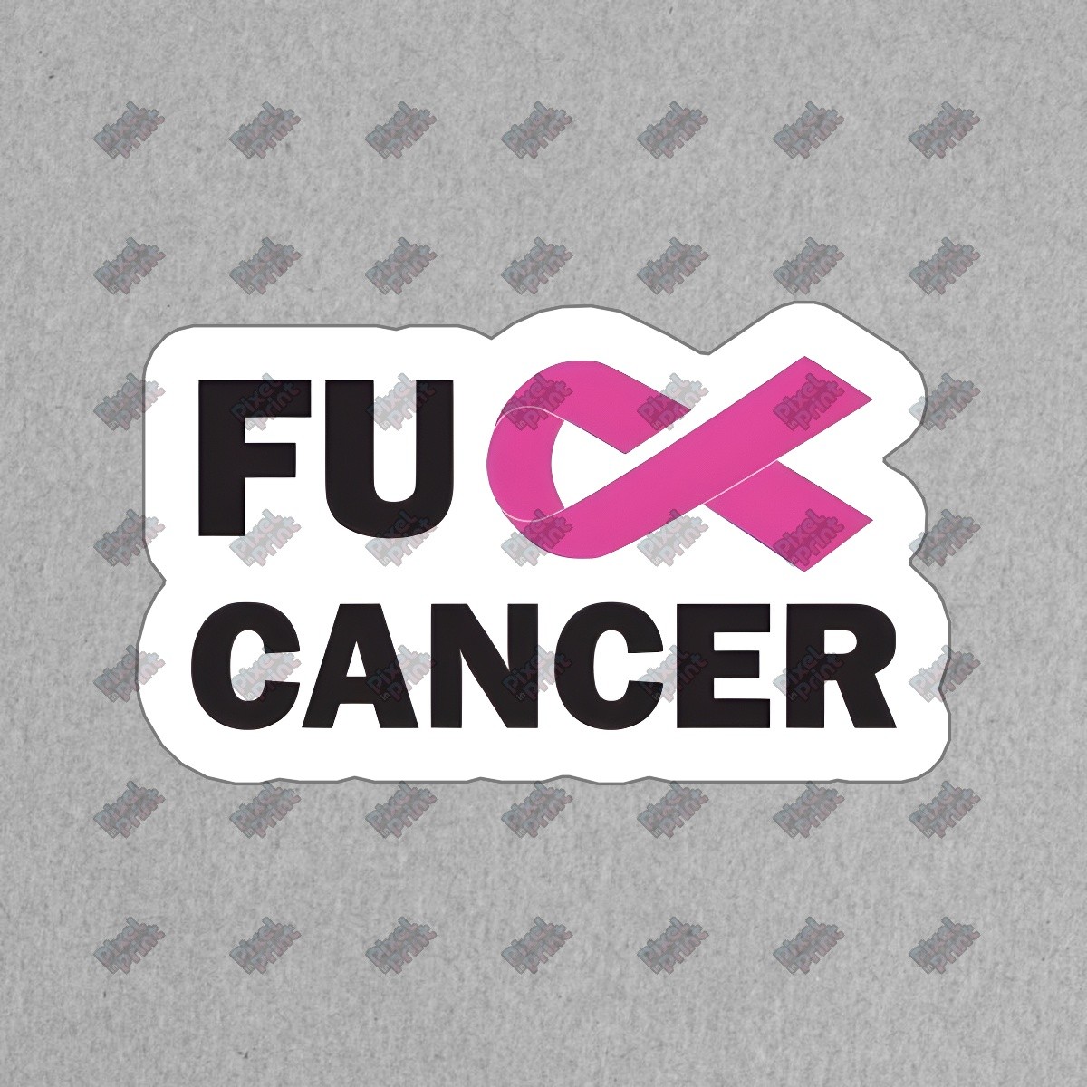 Bold FU Cancer Vinyl Sticker Pink Ribbon Decal Cancer Awareness, #295533