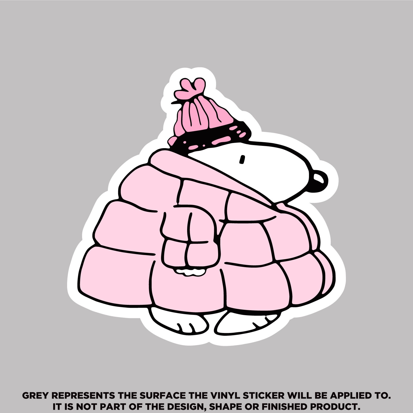 Pink & Blue Snoopy Puffer Stickers – Waterproof Vinyl Decals for Laptop, Phone