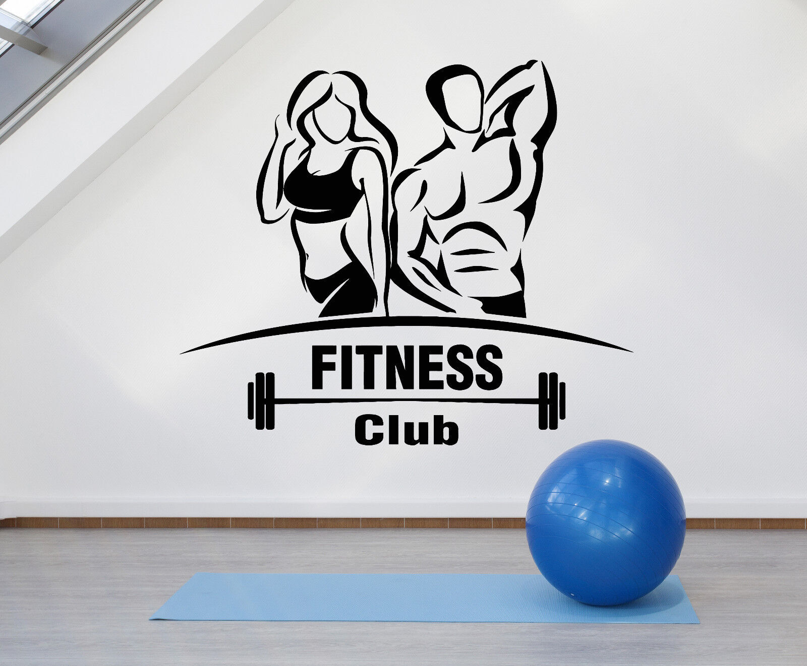 Vinyl Wall Decal Gym Fitness Club Sport Signboard Beautiful Body Stickers 1805ig