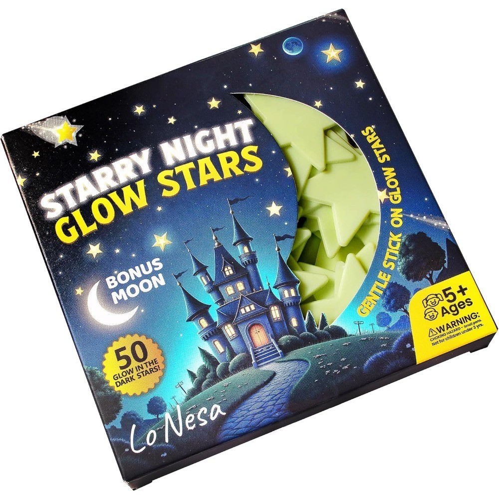 Big & Bright – Starry Night Glow Stars – Extra Large, Extra Strong Glow for