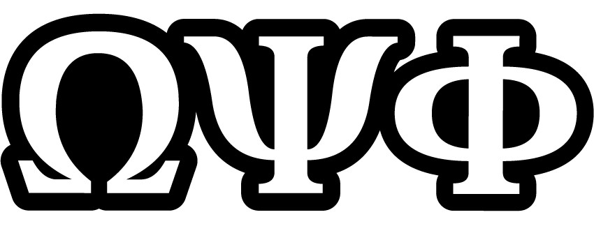 Omega Psi Phi ΩΨΦ Fraternity Sticker Decal Greek Life Spirits Rush Sorority