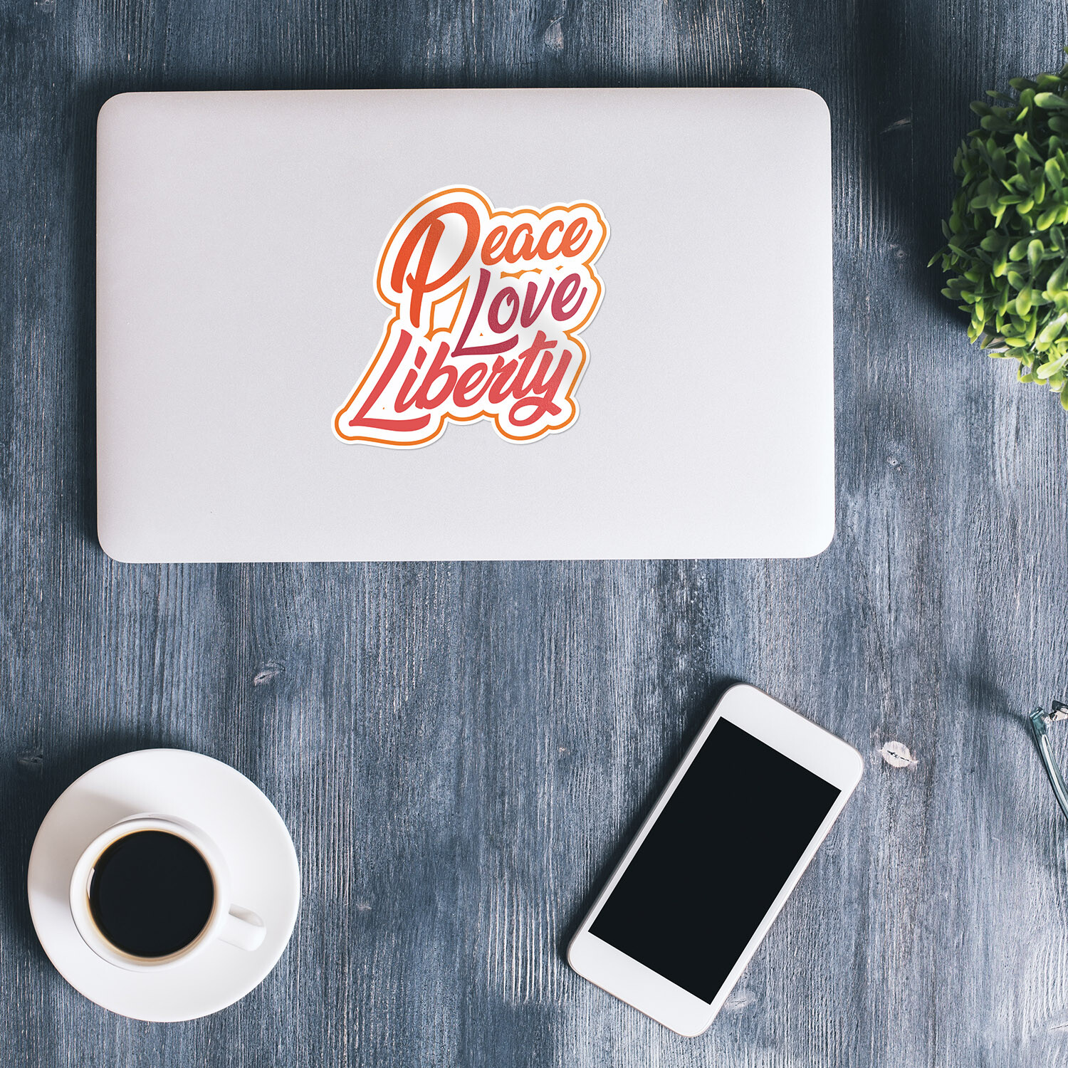 Pease Love Liberty Car Bumper Vinyl Sticker Decal «SIZES»