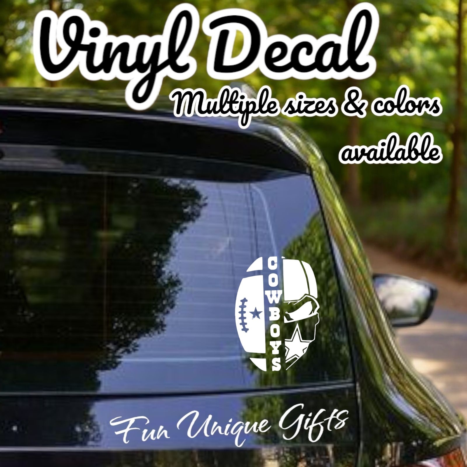 Dallas Cowboys Vinyl Decal Sticker -Multiple Colors & Sizes- FREE SHIPPING