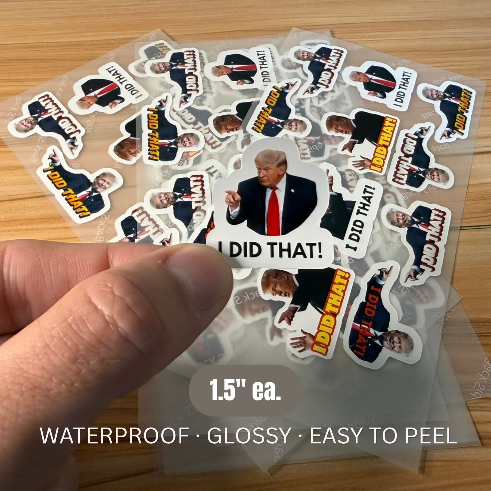 I DID THAT Gas Pump Stickers, 1.5″ Mini Assorted Vinyl Waterproof 10-100 pack
